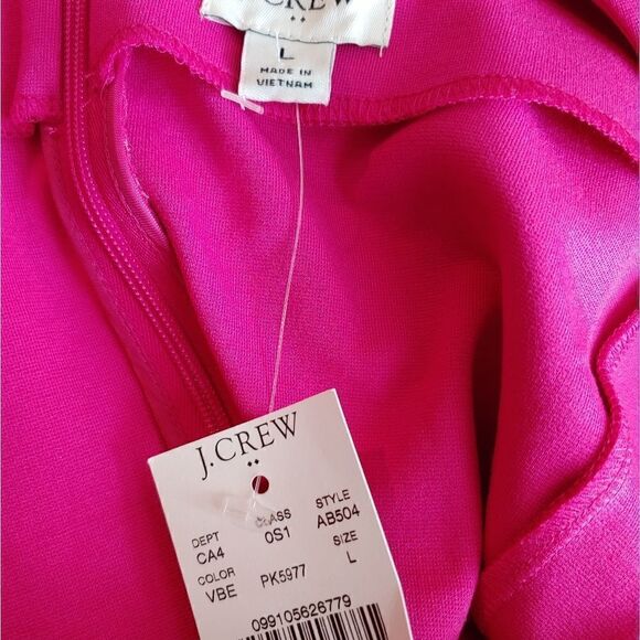 NWT J. Crew dress fuchsia large - Picture 11 of 12